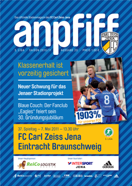 FC Carl Zeiss Jena Eintracht Braunschweig