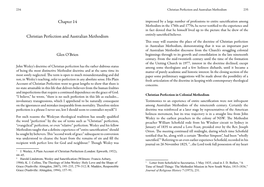 Chapter 14 Christian Perfection and Australian Methodism