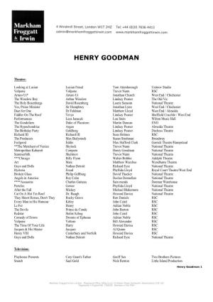 Henry Goodman