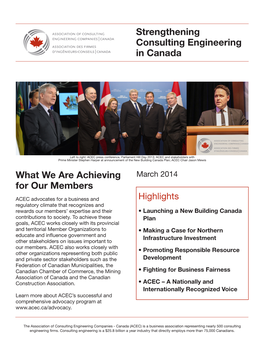 ACEC-Canada Highlights March 2014
