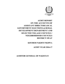 Audit Report on the Accounts of Assistant Director