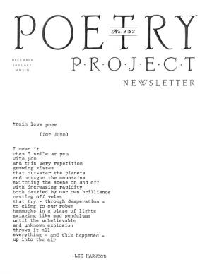 Poetry Project's Newsletter #237