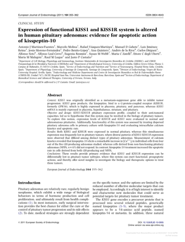 Expression of Functional KISS1 And