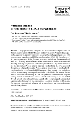 Numerical Solution of Jump-Diffusion LIBOR Market Models