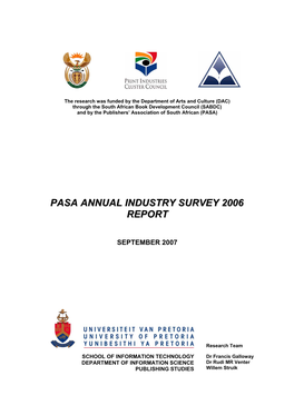 Pasa Annual Industry Survey 2006 Report