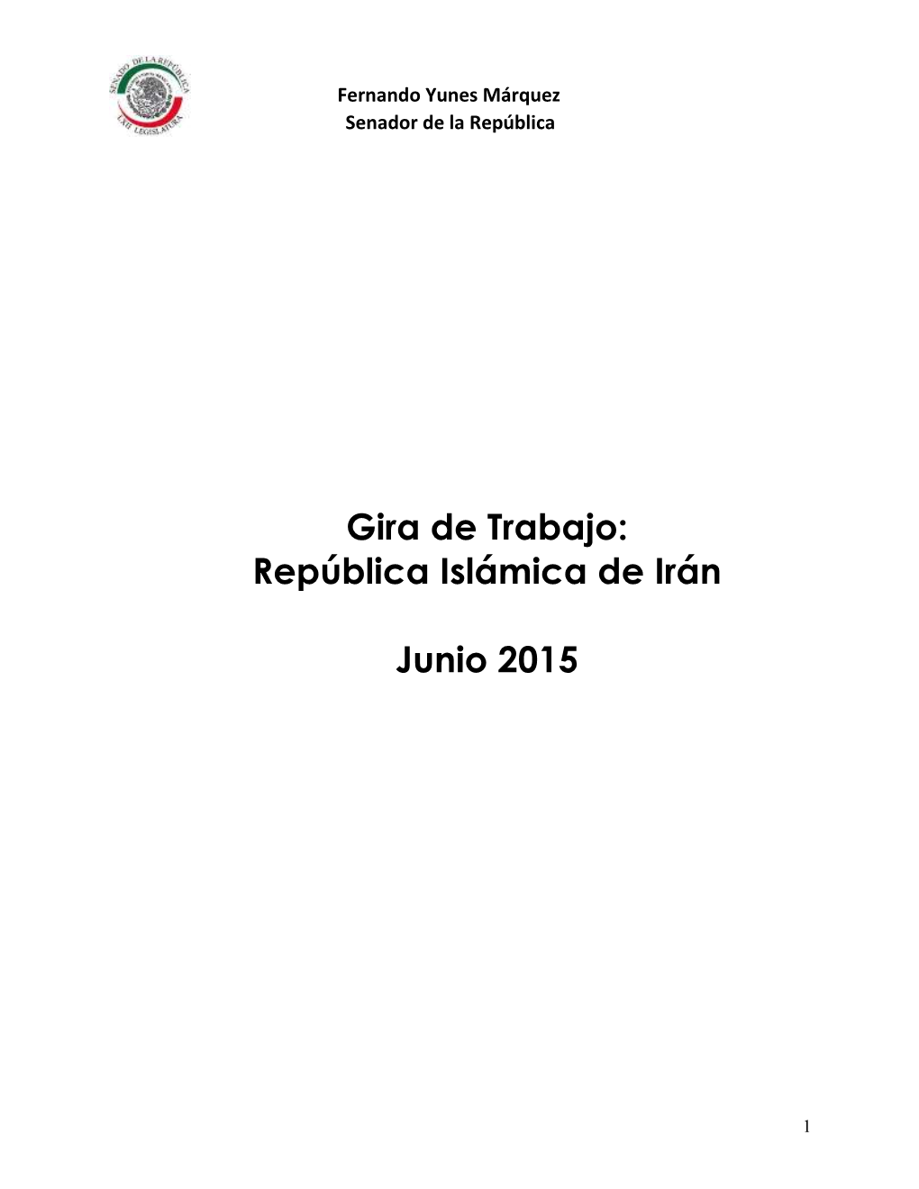 República Islámica De Irán Junio 2015