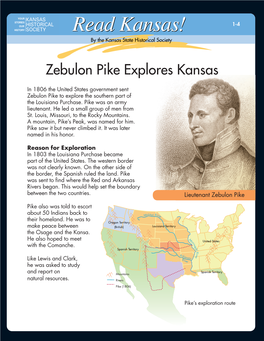 Zebulon Pike Explores Kansas