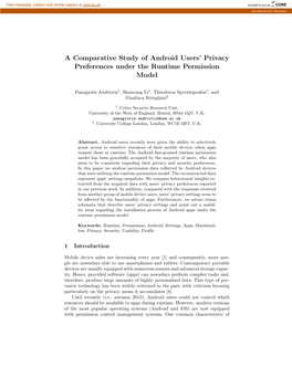 A Comparative Study of Android Users' Privacy Preferences Under The