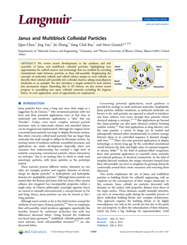 Janus and Multiblock Colloidal Particles