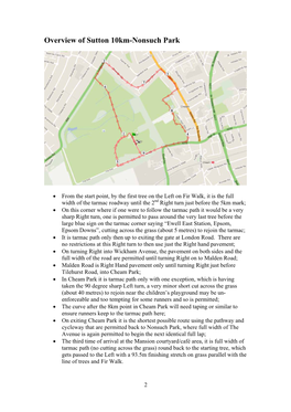 Overview of Sutton 10Km-Nonsuch Park