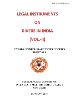 Legal Instruments on Rivers in India Vol II