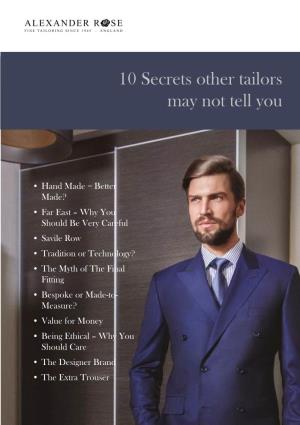 10 Secrets Other Tailors May Not Tell You