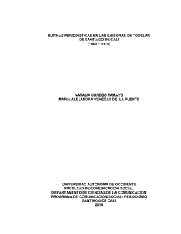 1 Rutinas Periodísticas En Las Emisoras De