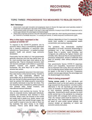 Progressive Tax Measures to Realize Rights