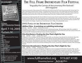 The Full Frame Documentary Film Festival