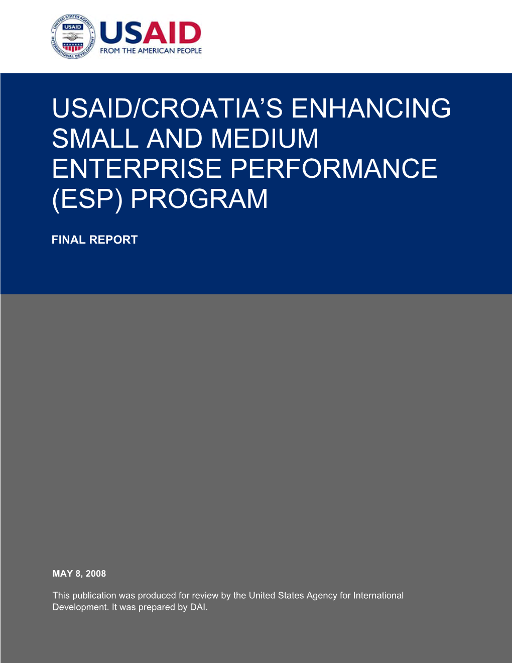 Usaid/Croatia's Enhancing Small and Medium