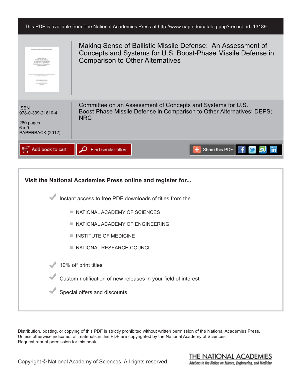 Making Sense of Ballistic Missile Defense: an Assessment of Concepts and Systems for U.S