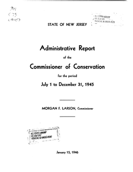 Administrative Report Commissioner of Conservation