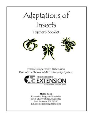 Adaptations of Insects Teacher’S Booklet