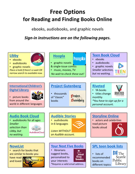 Free Options for Reading and Finding Books Online