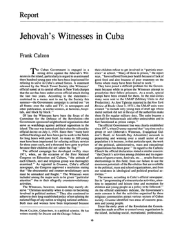 Jehovah's Witnesses in Cuba