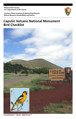 Capulin Volcano National Monument Bird Checklist