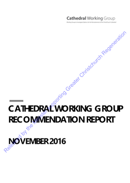 Cathedral Working Group Recommendation Report