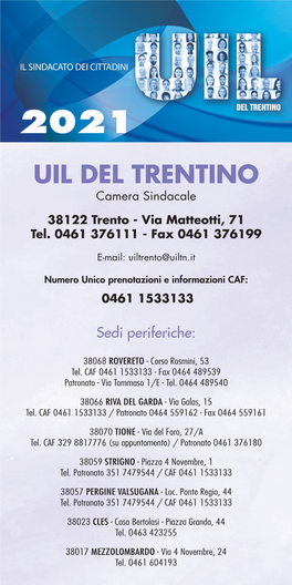 Convenzioni 2021 Uil Del Trentino