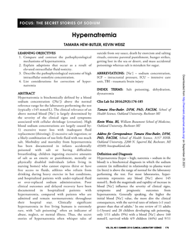 Hypernatremia