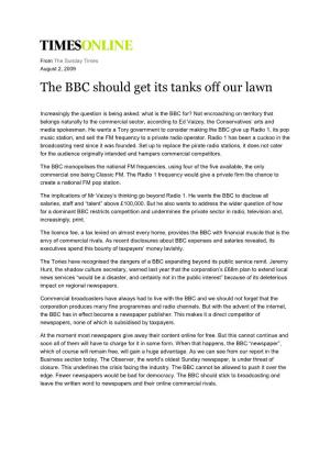 The BBC Should Get Its Tanks Off Our Lawn