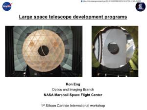 Large Space Telescope Development Programs