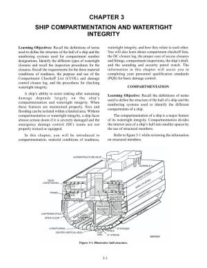 Chapter 3 Ship Compartmentation and Watertight Integrity