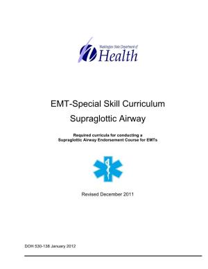 EMT-Special Skill Curriculum