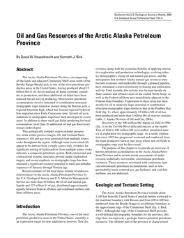 Oil and Gas Resources of the Arctic Alaska Petroleum Province