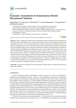 Economic Assessment of Autonomous Electric Microtransit Vehicles