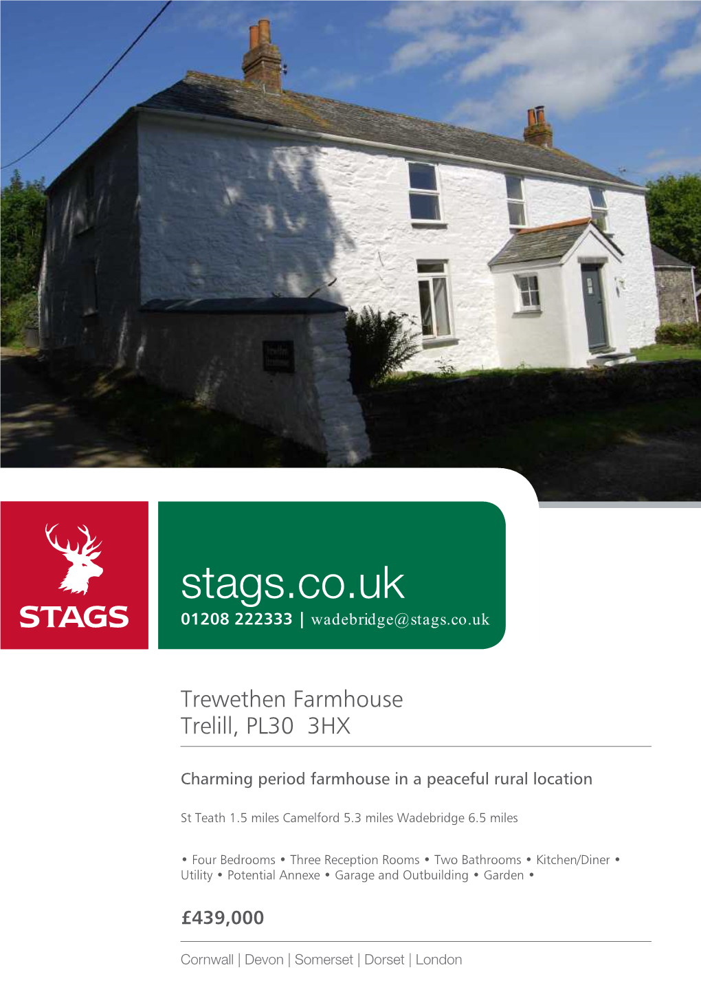 Stags.Co.Uk 01208 222333 | Wadebridge@Stags.Co.Uk