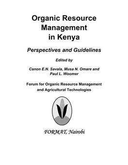 Organic Resource Management in Kenya