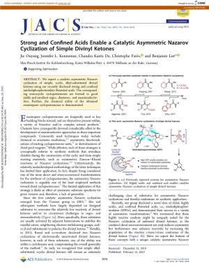 Strong and Confined Acids Enable a Catalytic Asymmetric Nazarov