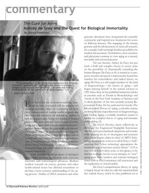 Aubrey De Grey and the Quest for Biological Immortality
