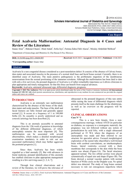 Fetal Acalvaria Malformation