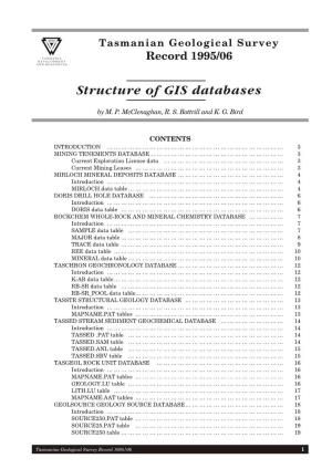 Structure of GIS Databases
