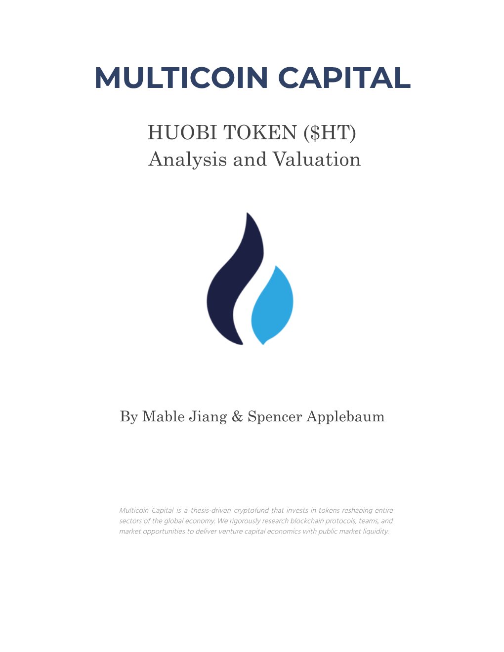 HUOBI TOKEN ($HT) Analysis and Valuation