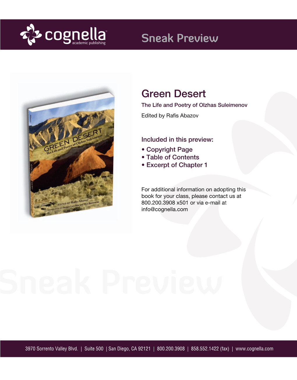 Green Desert the Life and Poetry of Olzhas Suleimenov Edited by Ra S Abazov