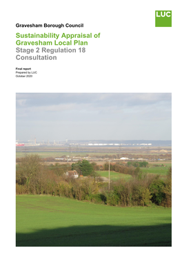 Sustainability Appraisal of Gravesham Local Plan Stage 2 Regulation 18 Consultation