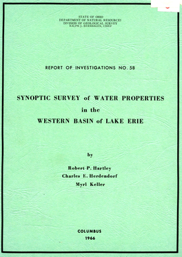 SYNOPTIC SURVEY of WATER PROPERTIES WESTERN
