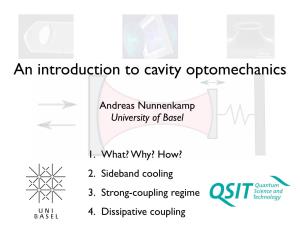 An Introduction to Cavity Optomechanics