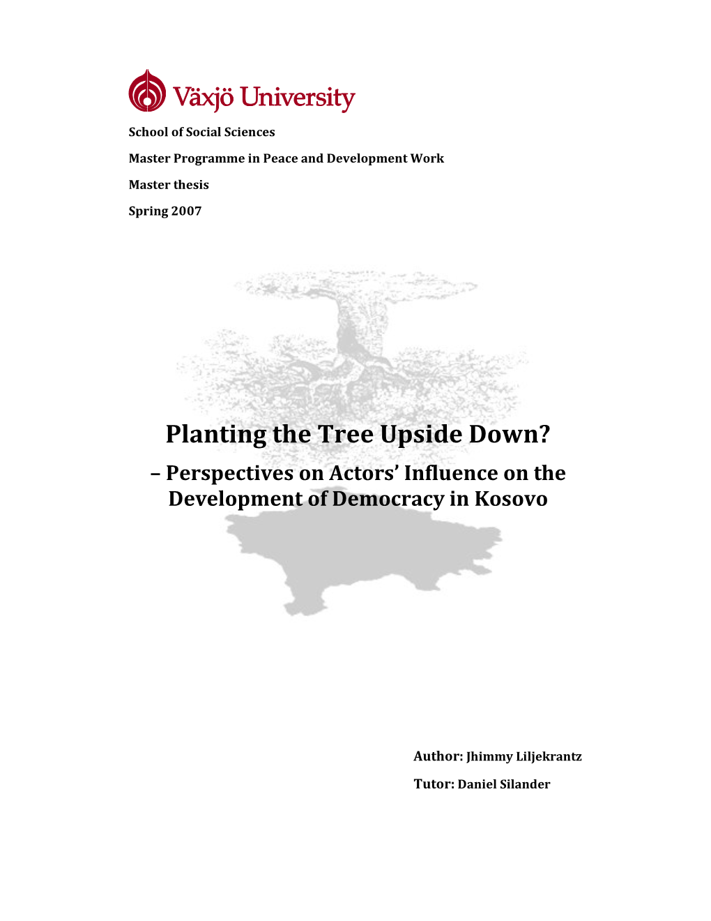 Planting the Tree Upside Down? – Perspectives on Actors’ Influence on the Development of Democracy in Kosovo