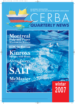 Kinross Merges with Bema Arctic Energy Summit SAIT