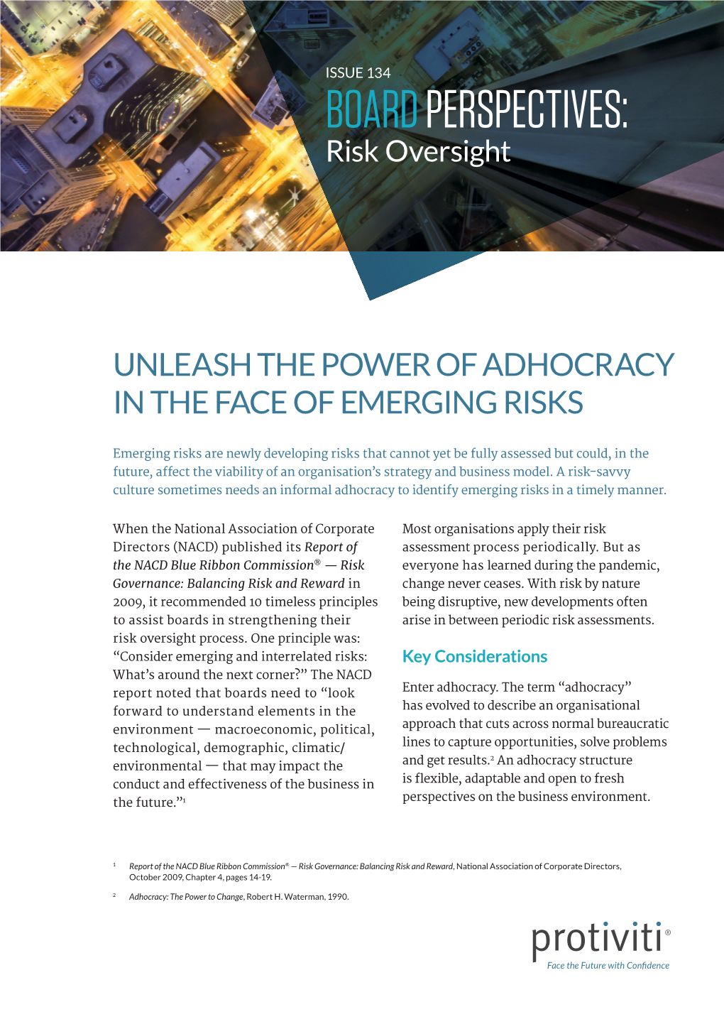 Unleash the Power of Adhocracy in the Face of Emergency Risks