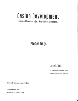 Casino Development: How Would Casinos Affect New England's